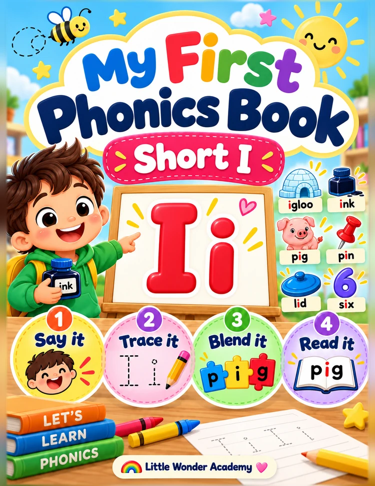 Original premium My First Phonics Book — Short I cover